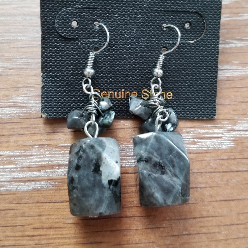 🎉 5 for $25:Cute black faux stone earrings